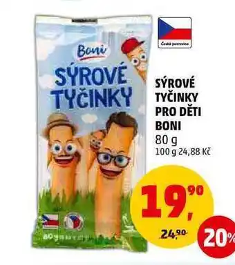 Penny Market Sýrové tyčinky pro děti, 80 g nabídka