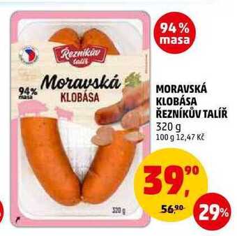 Penny Market Moravská klobása řezníkův talíř, 320 g nabídka