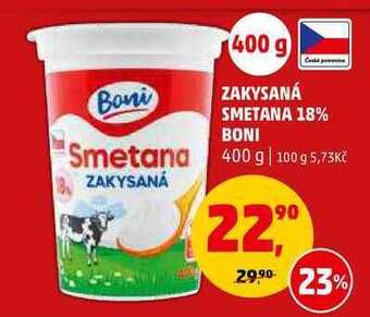 Penny Market Zakysaná smetana 18% boni, 400 g nabídka