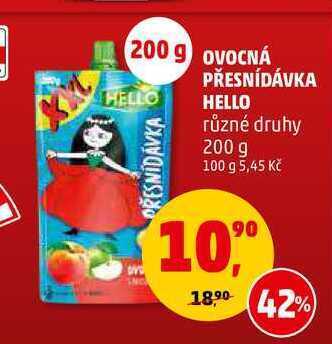 Penny Market Ovocná přesnídávka hello, 200 g nabídka