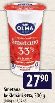 Bala Smetana ke šlehání 33%, 200 g nabídka