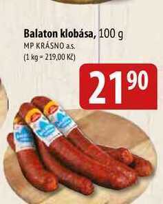 Bala Balaton klobása, 100 g nabídka