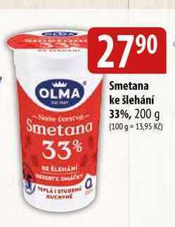 Bala Smetana ke šlehání 33%, 200 g nabídka