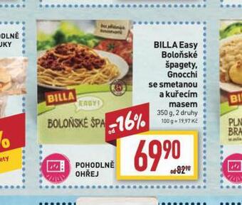 Billa Billa easy boloňské špagety nabídka