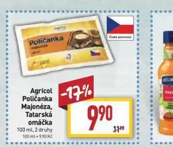 Billa Agricol poličanka, majonéza, tararská omáčka nabídka