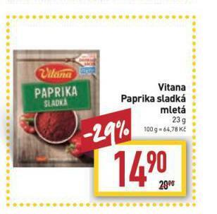 Billa Vitana paprika sladká mletá nabídka