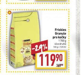 Billa Friskies granule pro kočky nabídka