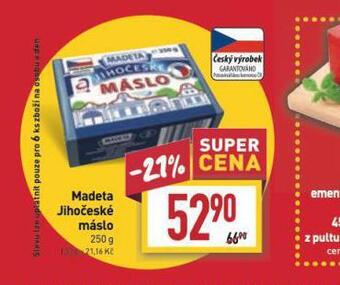 Billa Madeta jihočeské máslo nabídka
