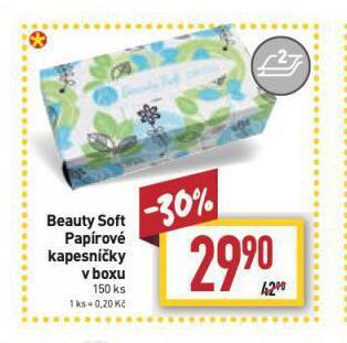 Billa Beauty soft papírové kapesníčky nabídka