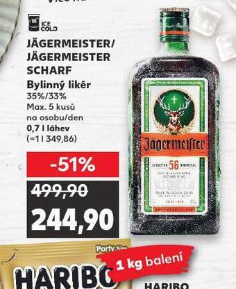 Kaufland Jägermeister scharf nabídka