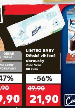 Kaufland Linteo baby dětské vlhčené ubrousky nabídka