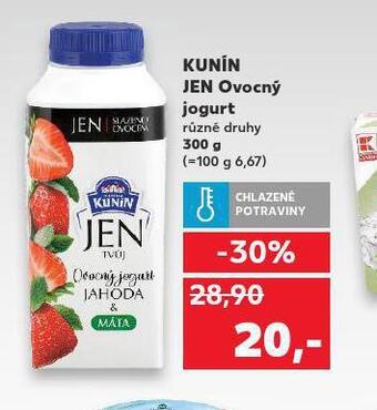 Kaufland Kunín jen ovocný jogurt nabídka
