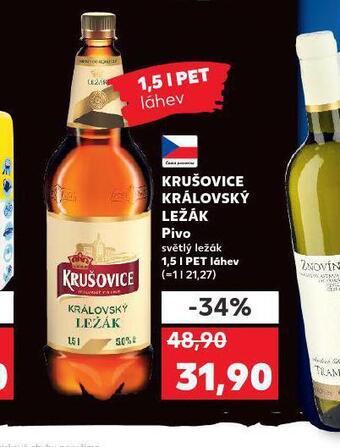 Kaufland Pivo krušovický ležák nabídka