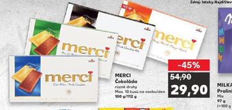 Kaufland Merci čokoláda nabídka