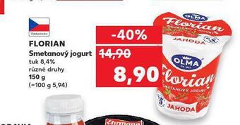Kaufland Florian smetanový jogurt nabídka