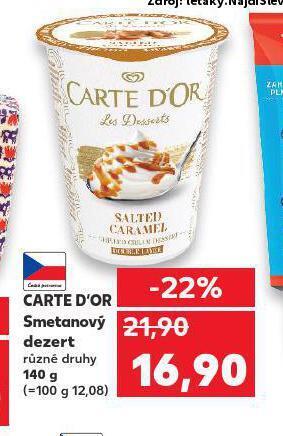 Kaufland Carte d´or smetanový dezert nabídka