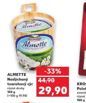 Kaufland Almette nadýchaný tvarohový sýr nabídka