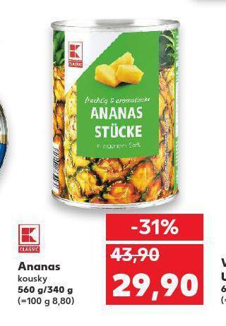 Kaufland Ananas kousky nabídka