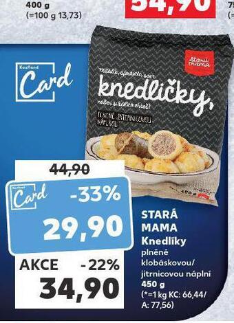 Kaufland Stará mama knedlíky nabídka