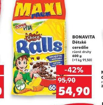 Kaufland Bonavita dětské cereálie nabídka