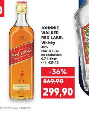 Kaufland Johnnie walker red label whisky nabídka