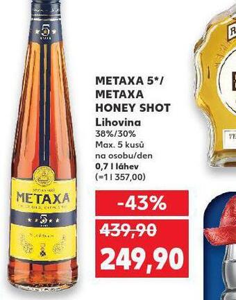 Kaufland Metaxa honey shot nabídka