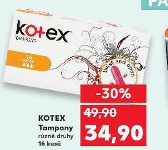 Kaufland Kotex tampony nabídka