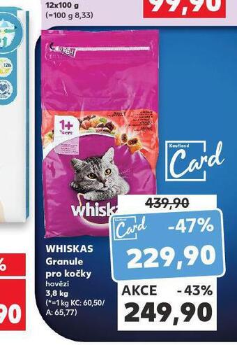 Kaufland Whiskas granule pro kočky nabídka