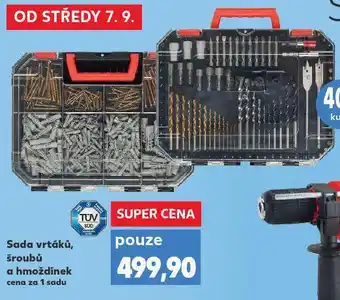 Kaufland Sada vrtáků, šroubů a hmoždinek nabídka