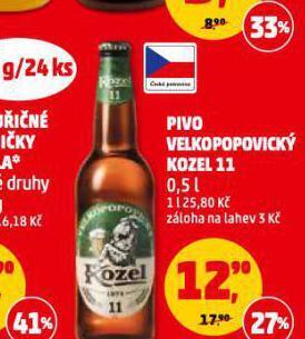 Penny Market Pivo velkopopovický kozel 11 nabídka