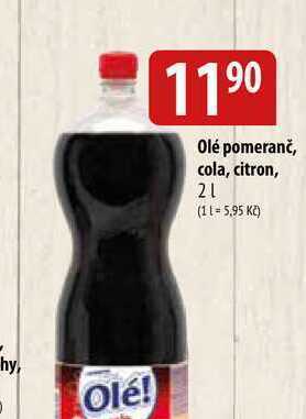 Bala Olé pomeranč, cola, citron, 2l nabídka
