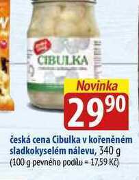 Bala Česká cena cibulka v kořeněném sladkokyselém nálevu, 340 g nabídka