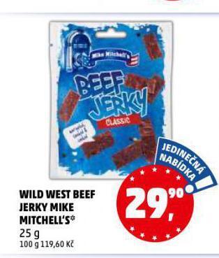 Penny Market Wild west beef jerky mike mitchell´s nabídka