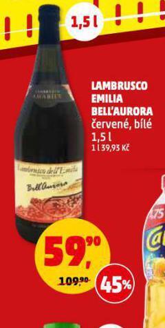 Penny Market Lambrusco emilia bell´aurora nabídka