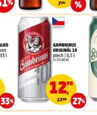 Penny Market Pivo gambrinus originál nabídka