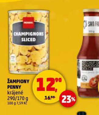Penny Market Žampiony penny nabídka