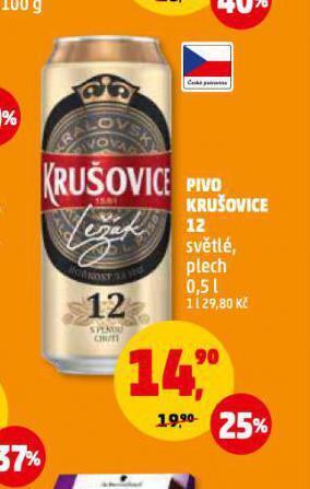 Penny Market Pivo krušovice 12 královský ležák nabídka