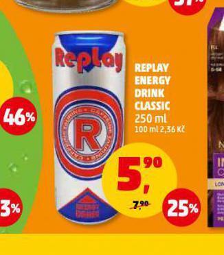 Penny Market Replay energy drink classic nabídka
