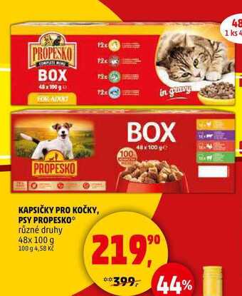 Penny Market Kapsičky pro kočky propesko, 48x 100 g nabídka