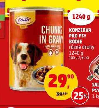 Penny Market Konzerva pro psy bodie, 1240 g nabídka