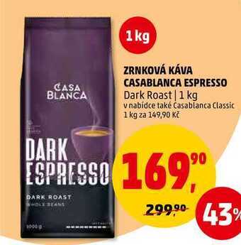Penny Market Zrnková káva casablanca espresso dark roast, 1 kg nabídka