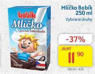 Bobík mlíčko 250 ml