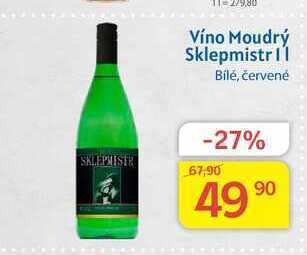 Vinacz moudrý sklepmistr víno 1l