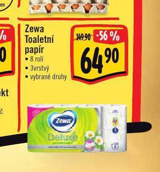 Albert Zewa deluxe toaletní papír nabídka