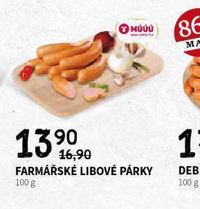 Terno Farmářské libové párky nabídka