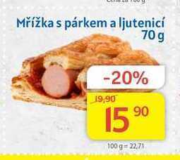 Kubík potraviny Mřížka s párkem a ljutenicí 70 g nabídka