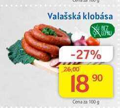 Kubík potraviny Valašská klobása 100 g nabídka