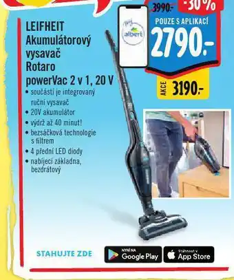 Leifheit akumulátorový vysavač rotaro powervac
