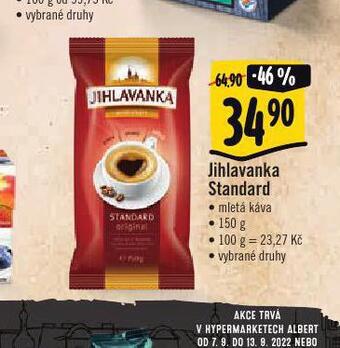 Albert Jihlavanka standard mletá káva nabídka