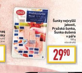 Billa Pražská šunka nabídka